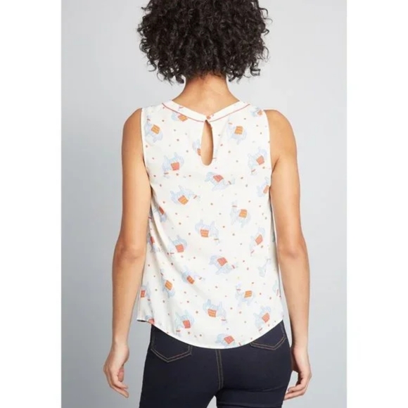 ModCloth Envisioned Aesthetic Llama Sleeveless Blouse - Picture 3 of 9